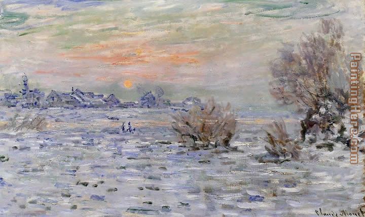 Claude Monet Winter on the Seine Lavacourt